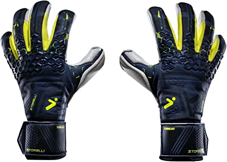 Storelli Silencer Threat Goalkeeper Gloves | Soccer Goalie Gloves with Finger Spines | Enhanced Finger and Hand Protection