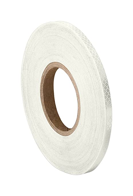 3M - 1/2-50-3430(PK 2) 3430 White Micro Prismatic Sheeting Reflective Tape 0.5" Width x 50 yd Length (Pack of 2)