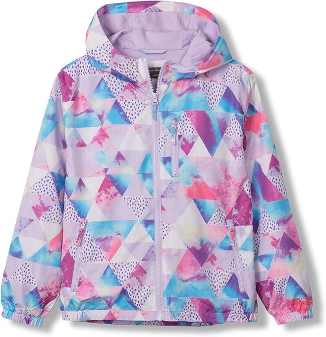 Eddie Bauer Kids' Jacket - Windy Ridge Weather Resistant Hooded Windbreaker Raincoat for Boys and Girls (Size: XXS-XL)