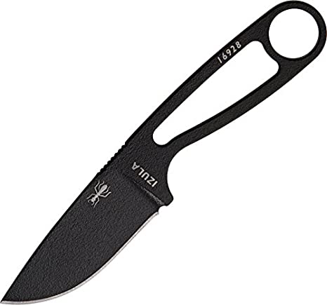 ESEE Knives Izula Fixed Blade Knife 2.63" Drop Point 1095 Carbon Steel Blade Skeletonized Handle with Survival Kit