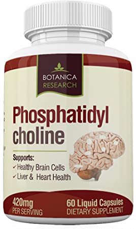 PhosphatidylCholine Complex An All-Natural Nootropic Formula For Brain Health, Liver & Cognitive Support - 60 Phosphatidyl Choline Capsules by Botanica Research