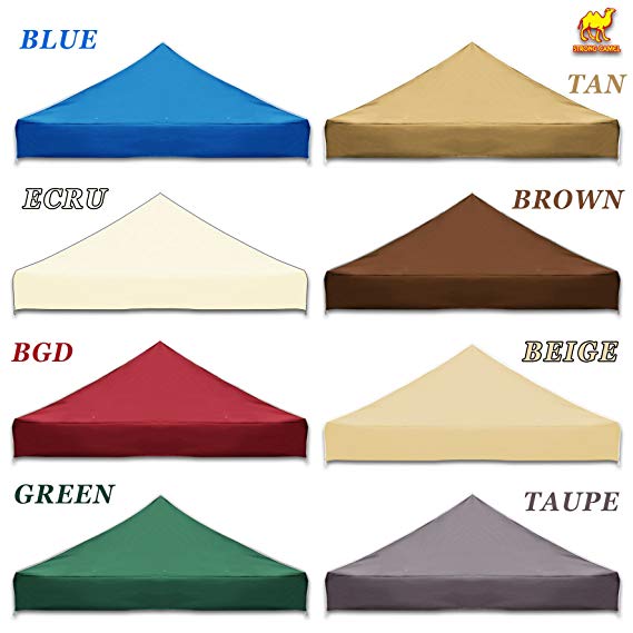 Strong Camel Ez pop Up Canopy Replacement Top Instant 10'X10' Gazebo EZ Canopy Cover Patio Pavilion Sunshade Polyester (Blue)