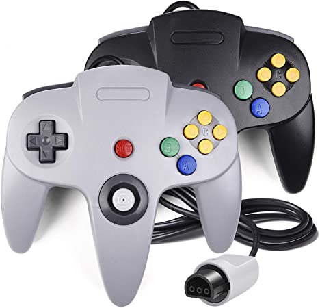 2 Pack N64 Controller, iNNEXT Classic Wired N64 64-bit Gamepad Joystick for Ultra 64 Video Game Console