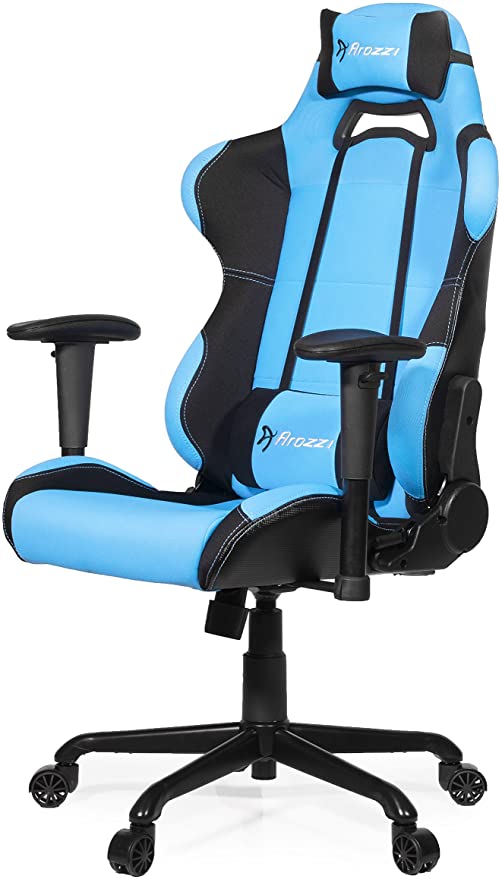 Arozzi Torretta Series Gaming Racing Style Swivel Chair, Azure