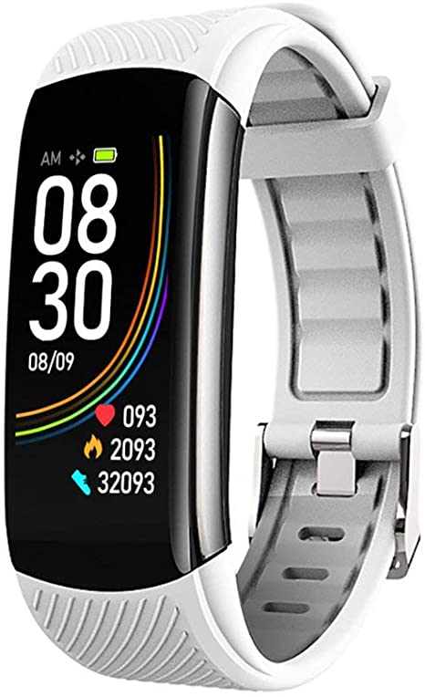 OUTAD Smart Wristband Fitness Tracker, Temperature Heart Rate Blood Oxygen Pressure, Touch Control Bracelet Watch Calorie Pedometer Sleep Monitor, Bluetooth Push Alert, IP67 Waterproof