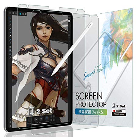 BELLEMOND 2 Set - Japanese High Grade Kent Paper Screen Protector Compatible with iPad Pro 12.9"- Reduces Pen Point Wear by up to 86% & Display Noise by 50% Compared to Normal Paper Films