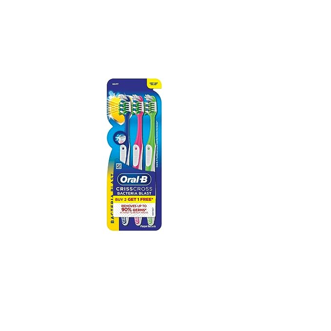 Oral B Pro Health Anti-Bacterial Toothbrush for adults -Manual,Multicolor, 1 Piece (Buy 2 Get 1 Free)