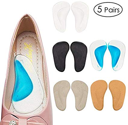 G.S YOZOH Orthotic Arch Support Insoles Gel Adhesive Flat Foot Shoes Cushion for Adults Men & Women