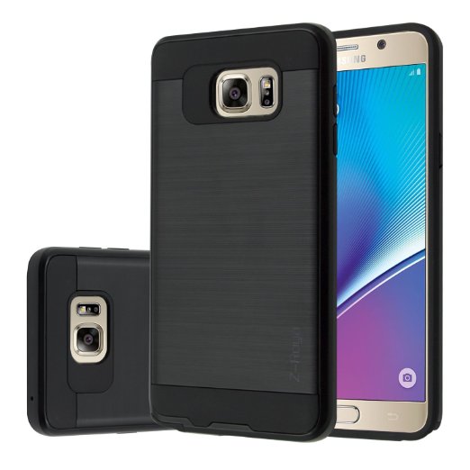 Galaxy S7 Case,Z-Roya[Meister]-[Brushed Metal Texture][Slim Fit]Heavy Duty Sturdy Bumper Soft PC TPU Protective Slim Armor Case For Samsung Galaxy S7-Black-CLZSS07B