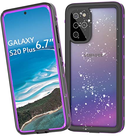 YOGRE Waterproof Case for Samsung Galaxy S20 /Plus 5G, Samsung S20 Plus Shockproof Dust-Proof and Waterproof Phone Case with Built-in Screen and Sensitive Fingerprint ID Mode, 6.7’’, Purple