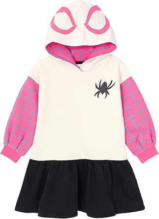 Marvel Spider-Man Spider-Gwen Ghost Spider Girls Fleece Skater Dress Toddler to Big Kid