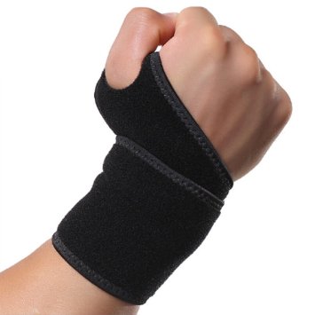 Aegend Breathable Adjustable Sports Neoprene Hand Wrist Support [Legend Protector Series] One Size, Black