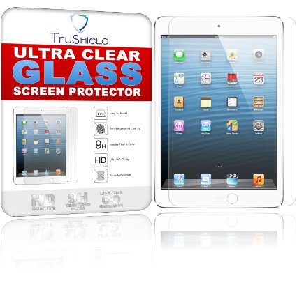 Apple iPad Mini 4 Screen Protector - Tempered Glass - Package Includes Microfiber Cleaning Cloth, Tempered Glass Screen Protector - by TruShield