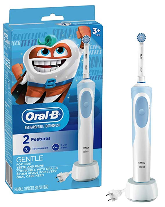 Oral-b Kids Electric Toothbrush With Sensitive Brush Head and Timer, for Kids 3