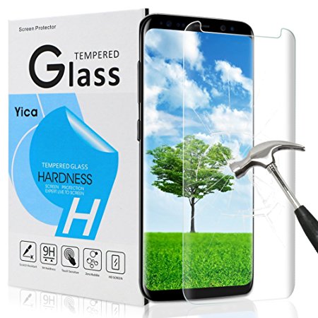 Yica Galaxy S8 Screen Protector, Samsung Galaxy S8 Tempered Glass Screen Protector Film Ultra HD Clear Anti-Scratch [Bubble Free] [Touch Sensitive] for Galaxy S8