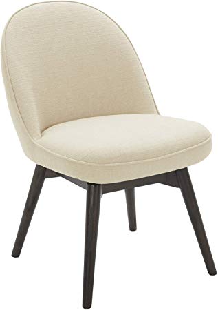 Rivet Contemporary Dining Chair with Swivel Seat, 33"H, Hemp