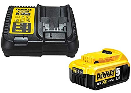 Dewalt DCB184 5.0ah 18v XR Lithium Ion Battery   DCB115 Charger