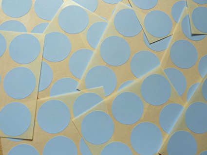 33mm (1.3 inch) Round Circular Pale Sky Blue Colour Code Stickers, 90 Self-Adhesive Circles Sticky Coloured Dot, Spot Labels