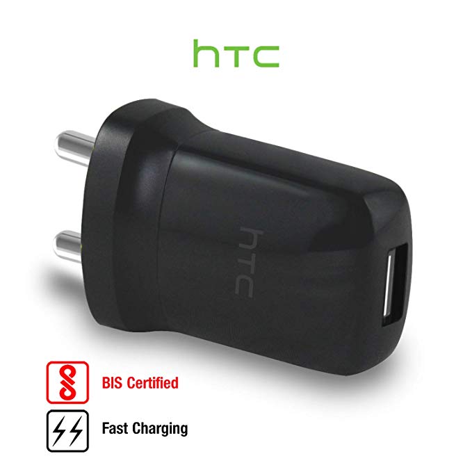 HTC E250 USB Wall Charger for iPhone and Android Devices (Black)