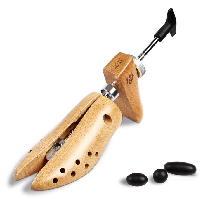 Miusco Shoe Stretcher for Length and Width, Premium Solid Beech Wood