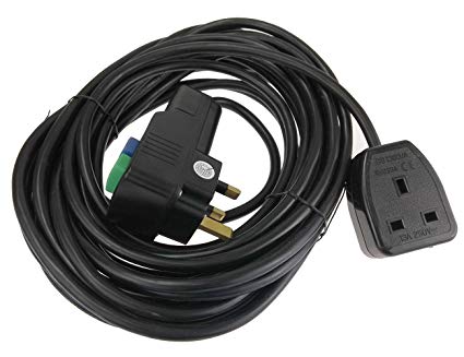 Allcam 10m Extension Lead with RCD Safety Trip Protection & 13A Fused Plug Adaptor