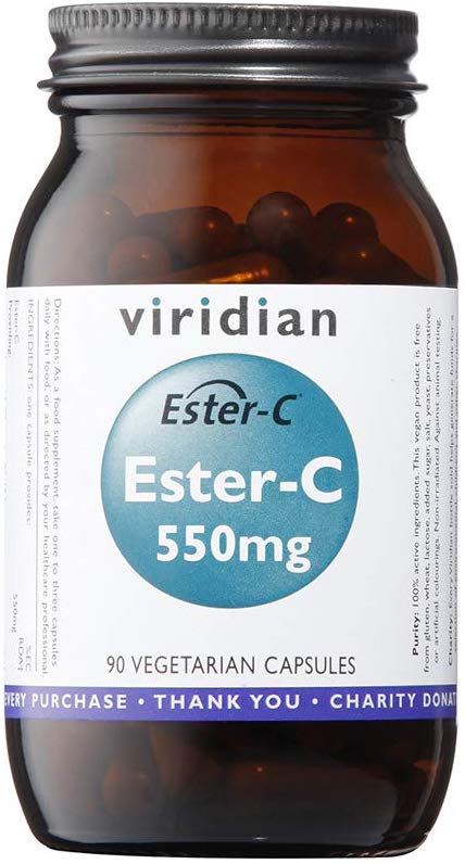 Viridian Ester-C 550mg: 90 Veg Caps