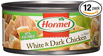 Hormel White & Dark Chicken in Water 95% Fat Free, 10 Ounce (Pack of 12)