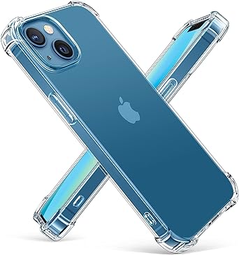 Novo Icon Compatible with iPhone 14 Case Clear, Transparent Shockproof Protective Soft TPU Bumper Cover 6.1 Inch 2022