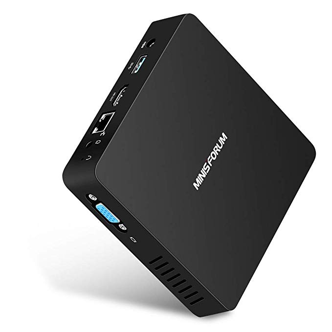 Z83-F Mini PC, Intel Atom x5-Z8350 Processor (2M Cache, up to 1.92 GHz), RAM 4G, eMMC 32GB 1000Mbps LAN 2.4/5.8G Dual Band WiFi BT 4.0 with HDMI and VGA Ports Support Windows 10