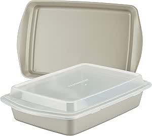 Rachael Ray 3-Piece Steel Bakeware Set, Silver