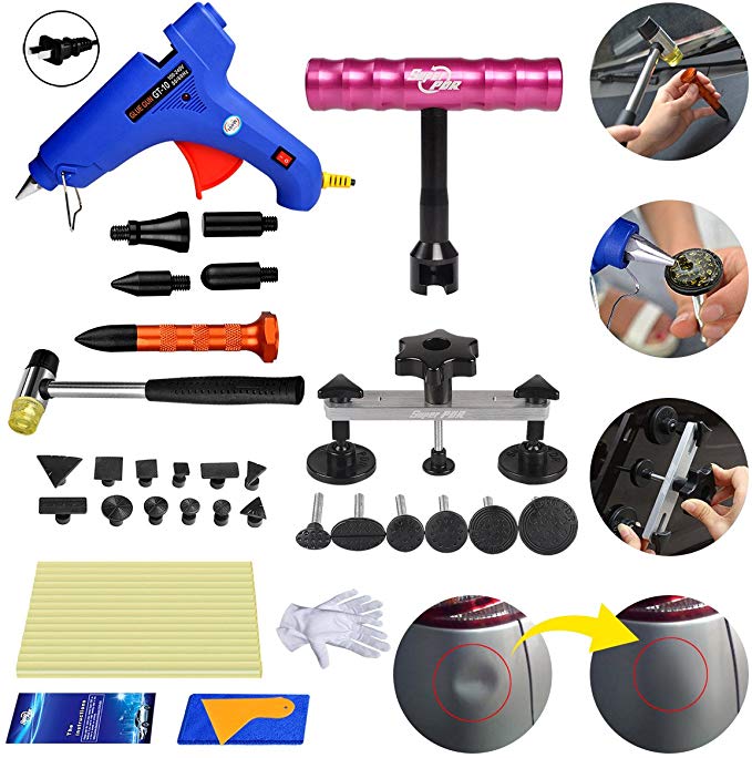 FLY5D Home Use DIY Auto&Car Paintless Dent Repair Tools Dent Removal Puller Kit