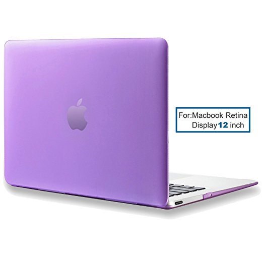 LEIMI Retina 12-inch Rubberized Hard Case for MacBook 12" with Retina Display A1534 (NEWEST VERSION) Shell Cover (Light Purple)