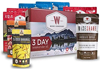 Wise Company, 3 Day Weekender Kit, Freeze-Dried Camping Foods, Fruit and Shakes, 34 Servings