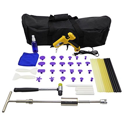 HOTPDR® 48 Pcs Paintless Dent Repair Kits Pdr Glue Puller Kit of Car Removal Tools (48 Pcs)
