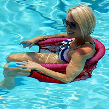 Driveway Games Floating Noodle Chair for Water. Mesh U-Seat Swimming Pool Float