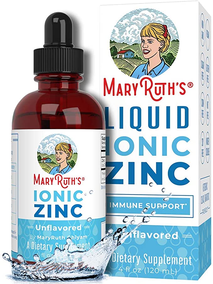 Liquid Zinc Sulfate by MaryRuth's 4oz | Non-GMO Vegan Extra Zinc Supplement Provides Immune Support & May Help with Skin Conditions | Pure Zinc | 4 Ounces