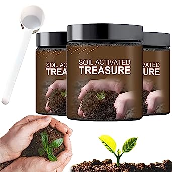 Soil Activated Treasure-You Will Be Amazed! Premium Soil Activated Treasure, Soil Plant Flower Fertilizer, Soil Activator for Raised Garden Beds, Potting Mix, Lawns and Gardens (3pcs)