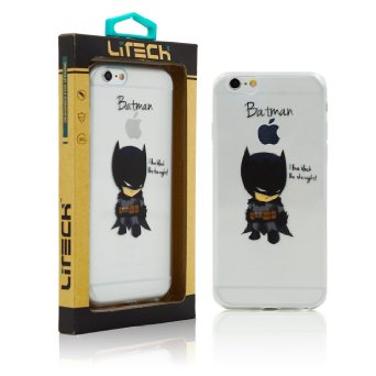 iPhone 6/6s (4.7 Inch) Case, Litech(TM) Flexible Scratch-Resistant TPU Clear Slim Fit Cover Technology, NEW Superhero Series (Batman 2)
