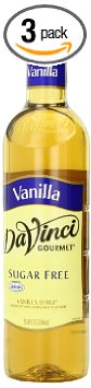 DaVinci Gourmet Sugar Free Syrup, Vanilla, 25.4 Ounce (Pack of 3)