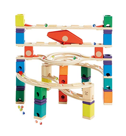 Quadrilla QUA-E6014 Wooden Marble Run Builder-Loop de Loop-High Quality Wooden Safe Play-Smart play for Smart Family-Quality Time Playing Together