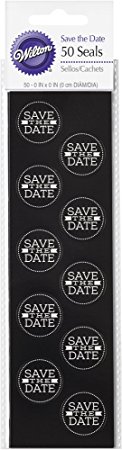 Seals 50/Pkg-Black Save The Date