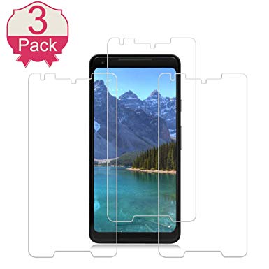 [ 3-Pack ] BBInfinite Pixel 2 XL Glass Screen Protector, 9H Hardness 2.5D Pixel 2 XL Tempered Glass Bubble-Free Glass Screen Protectors for Google Pixel 2 XL