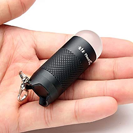 ThorFire Keyring LED Torch Mini EDC Pocket Torch Key Ring Lights LED Flashlight Rotate Switch Use CR123A Battery ( Not Included)