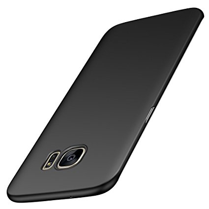 Anccer Samsung Galaxy S7 edge Case [Serie Matte] Resilient Shock Absorption and Ultra Thin Design for Samsung S7 edge (Smooth Black)