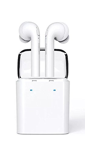 Dacom Bluetooth V4.2 True Wireless Earphones, Stereo Headphones with Portable Charging Case. Smallest Cordless Hands-free Mini Earphones Headset w/ Mic Noise Reduction for iPhone