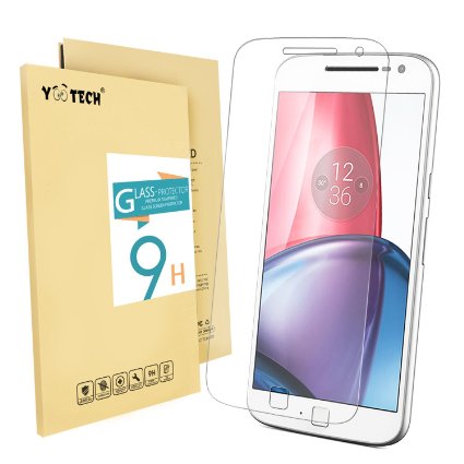 Moto G Plus 4th Generation Screen Protector ,Yootech Motorola Moto G Plus 4th Generation Tempered Glass Screen Protector,0.26mm 9H Hardness Featuring Anti-Scratch/Bubble Free Glass Screen Protector for MOTO G4 Plus,Lifetime Warranty