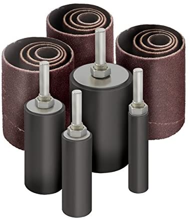 16pk Sanding Drum and Sleeves Set for Drill, 2-inch Long