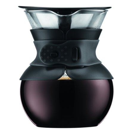 Bodum 11592-01 Pour Over Coffee Maker with Permanent Filter 17 oz Black