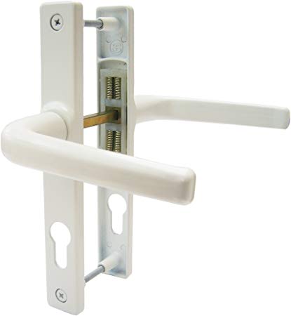 Ferco 70MM UPVC Door Handle / Lever Lever Pair. Sprung 180mm Centres - WHITE