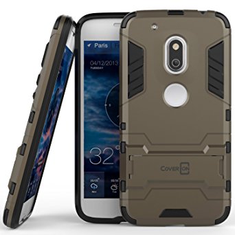 Moto G4 Play Case, Moto G Play (4th Gen.) case CoverON [Shadow Armor Series] Hard Slim Hybrid Kickstand Phone Cover Case for Motorola Moto G4 Play / Moto G Play (4th Gen.)- Gunmetal Gray